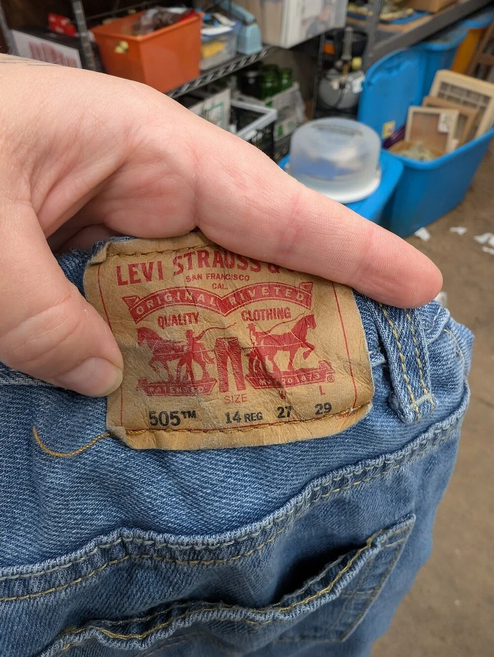 3 Pairs Of Levi's Boy's 505 Jeans in Blue Denim 12 + 14